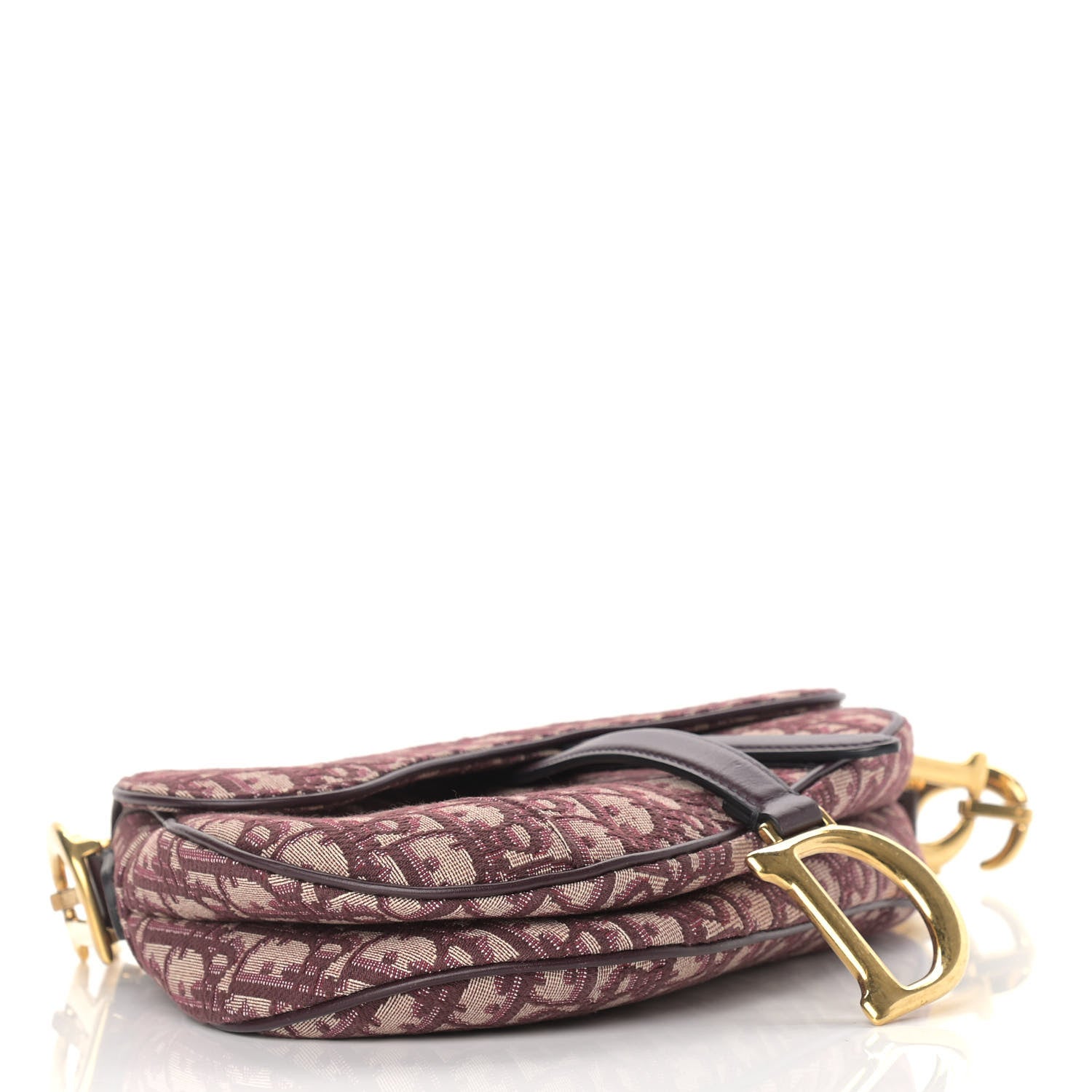 Christian Dior Oblique Saddle Bag Burgundy 3 of 11