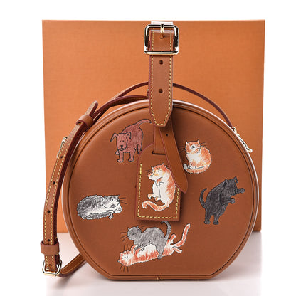 Louis Vuitton Calfskin Catogram Petite Boite Chapeau Tan 12 of 12
