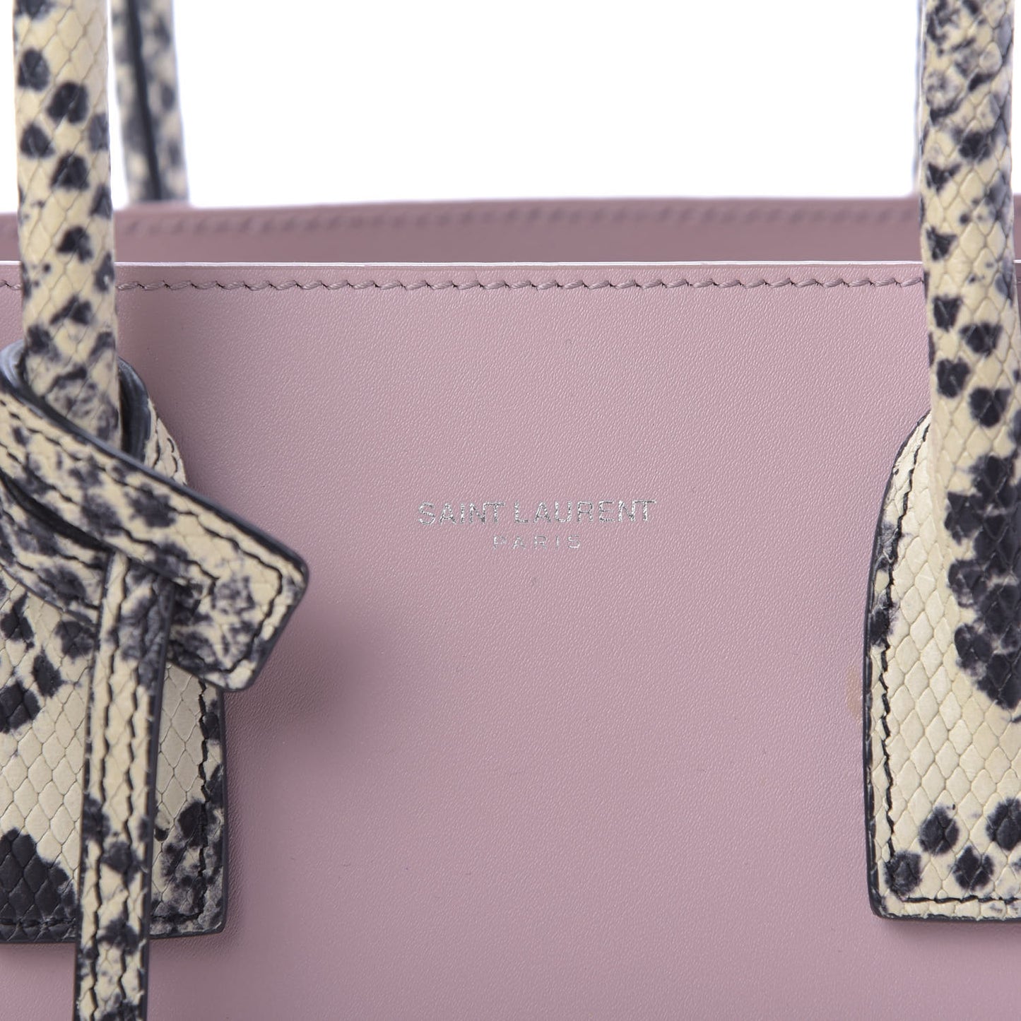 Calfskin Embossed Python Baby Sac De Jour Powder Pink