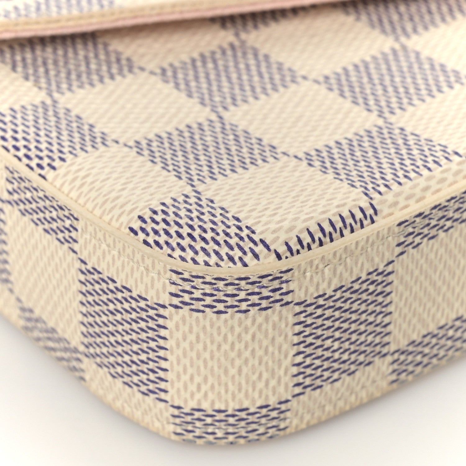 Louis Vuitton Damier Azur Pochette Felicie Chain Wallet Rose Ballerine 7 of 9