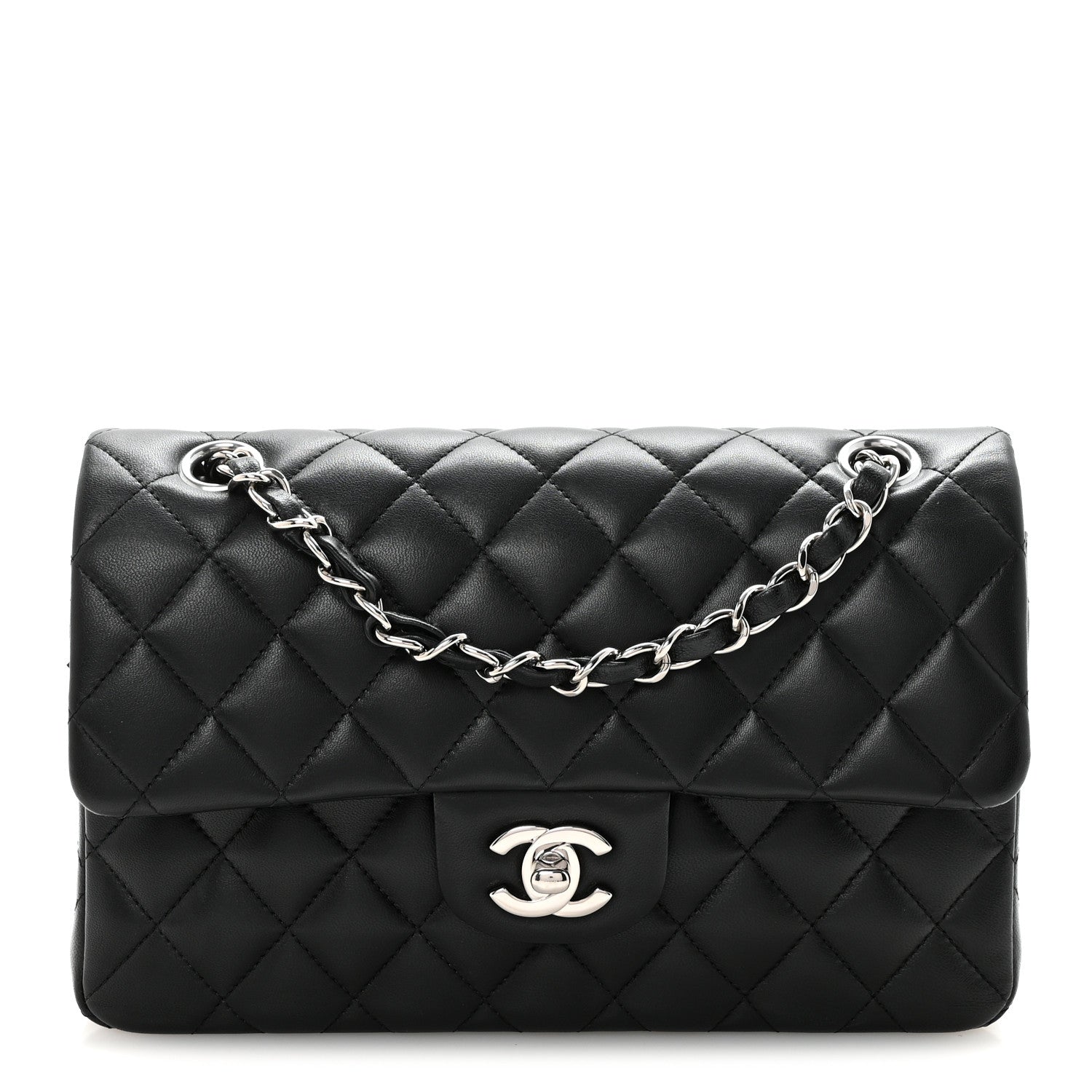 Chanel Lambskin Quilted Small Double Flap Black 1 of 10