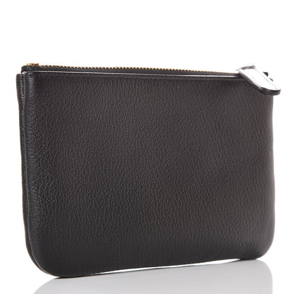 Chanel Goatskin Small CC Clover Cosmetic Case Black 3 of 8