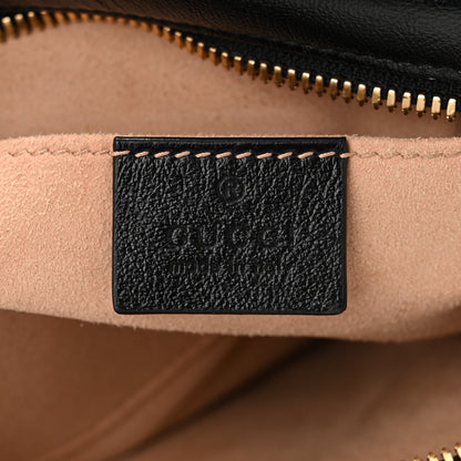 Gucci Monogram Matelasse Diagonal Small GG Marmont Chain Shoulder Bag Beige Black 6 of 10