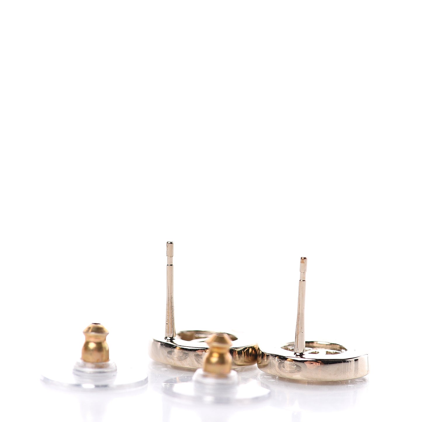 Metal Crystal Bow-tiful CC Earrings Gold