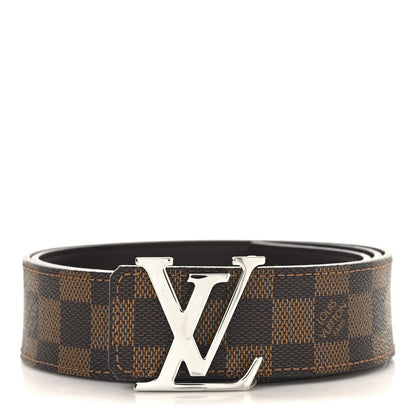 Louis Vuitton Damier Ebene 40mm LV Initiales 95 38 Belt 1 of 5