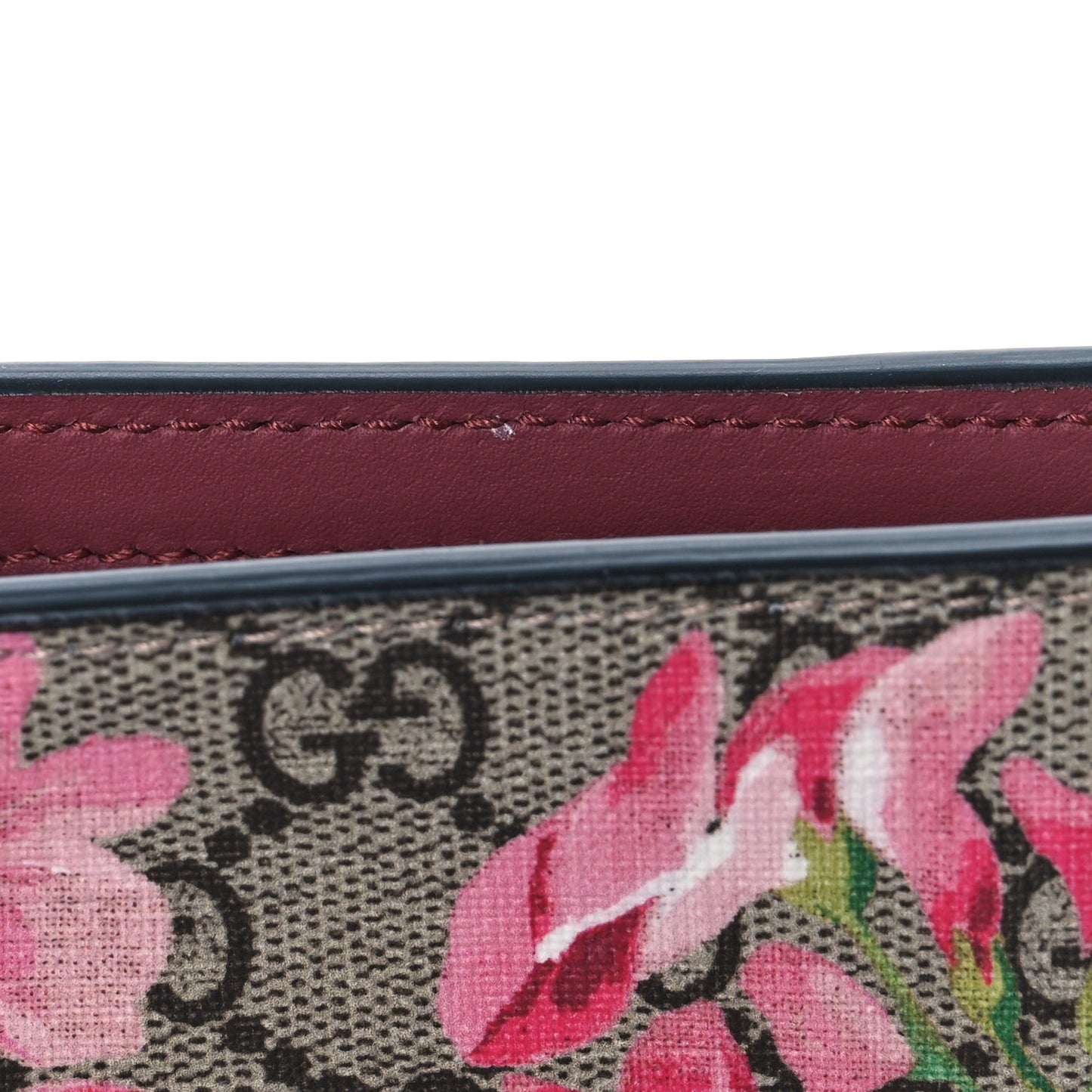 GG Supreme Monogram Blooms Large Cosmetic Case Beige Multicolor Dry Rose