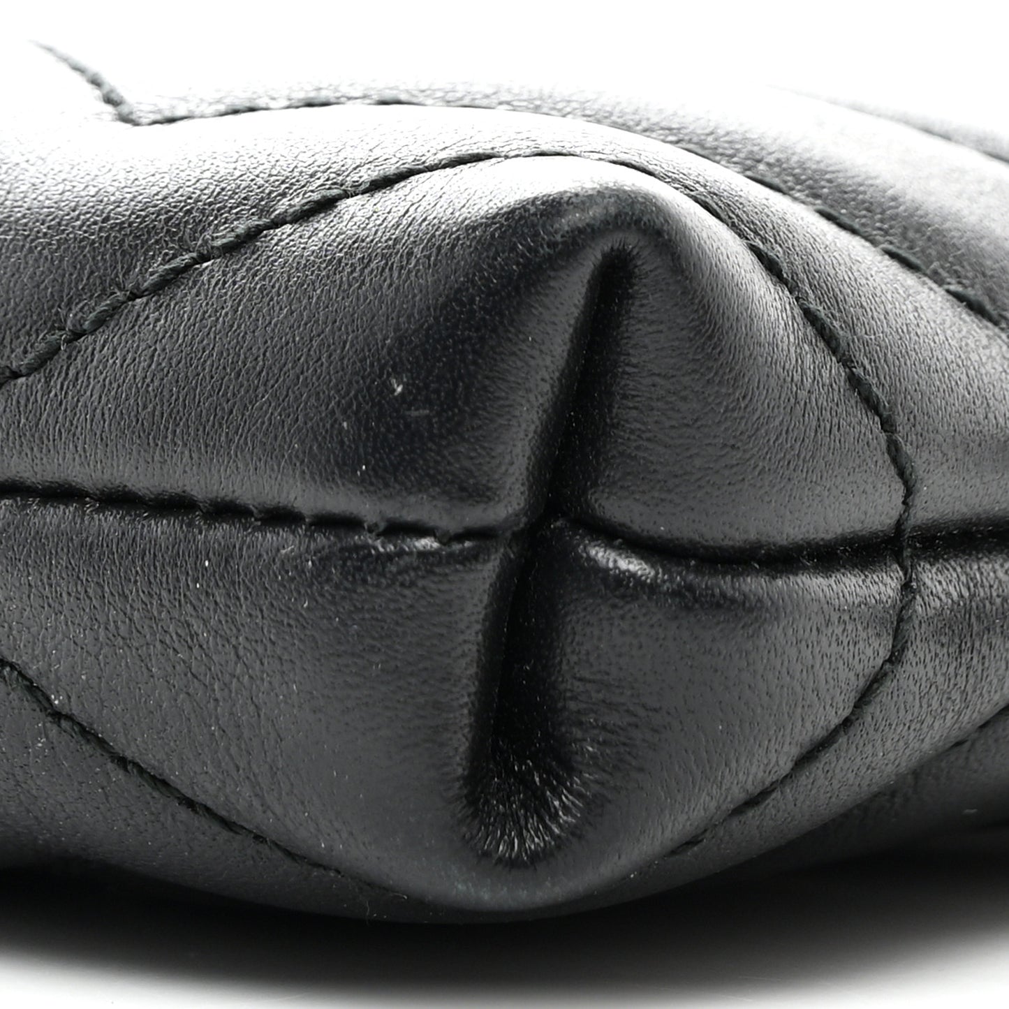 Calfskin Matelasse Mini GG Marmont Chain Bag Black