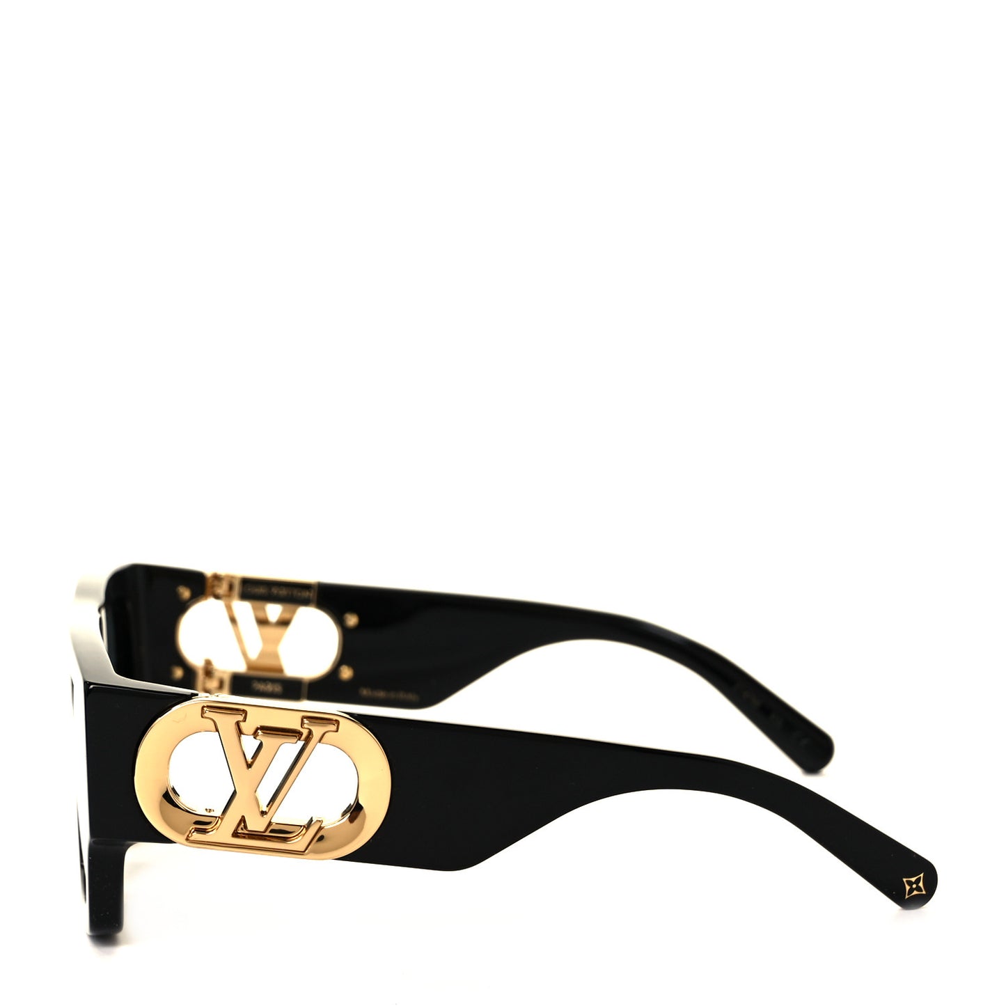 Acetate LV Link Square Sunglasses Z1478E Black