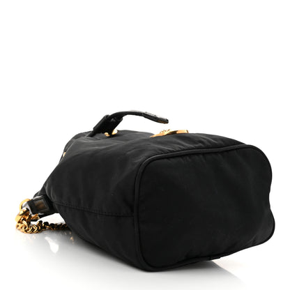 Versace Nylon Medusa Drawstring Bucket Bag Black 4 of 9