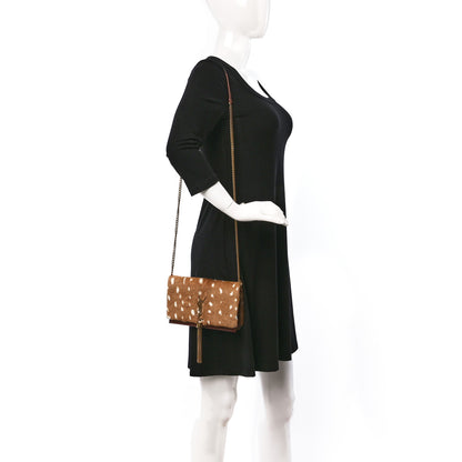 Saint Laurent Pony Hair Calfskin Small Classic Monogram Kate Satchel Fawn 2 of 8