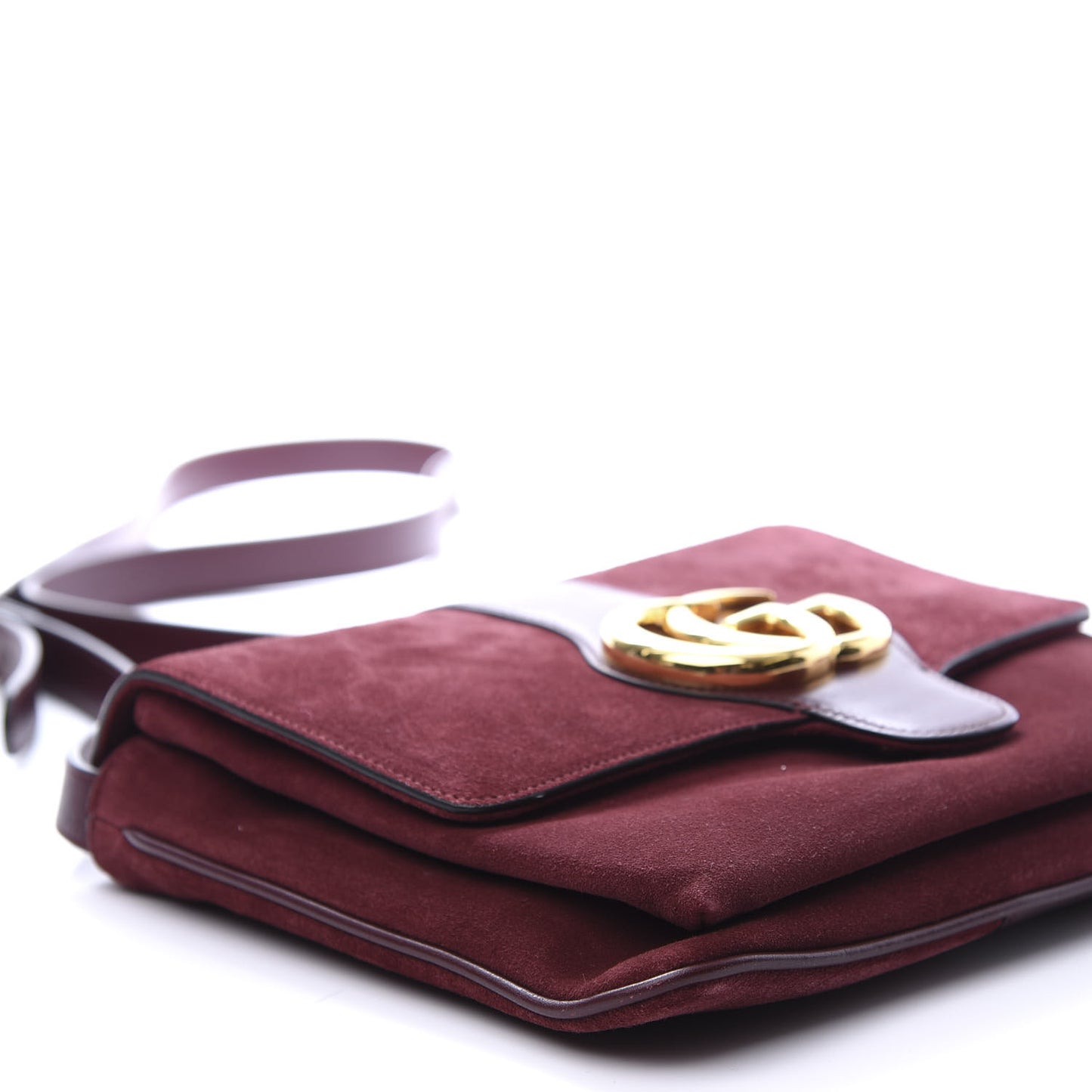 Suede Medium Arli Flap Shoulder Bag Vintage Bordeaux