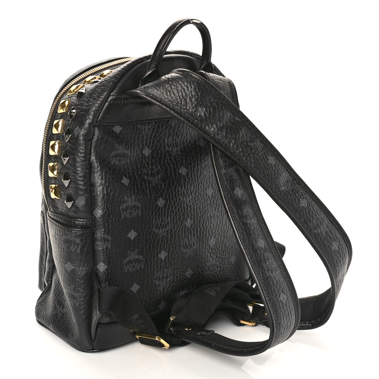 Visetos Studded Colorblock Small Stark Brock Backpack Black
