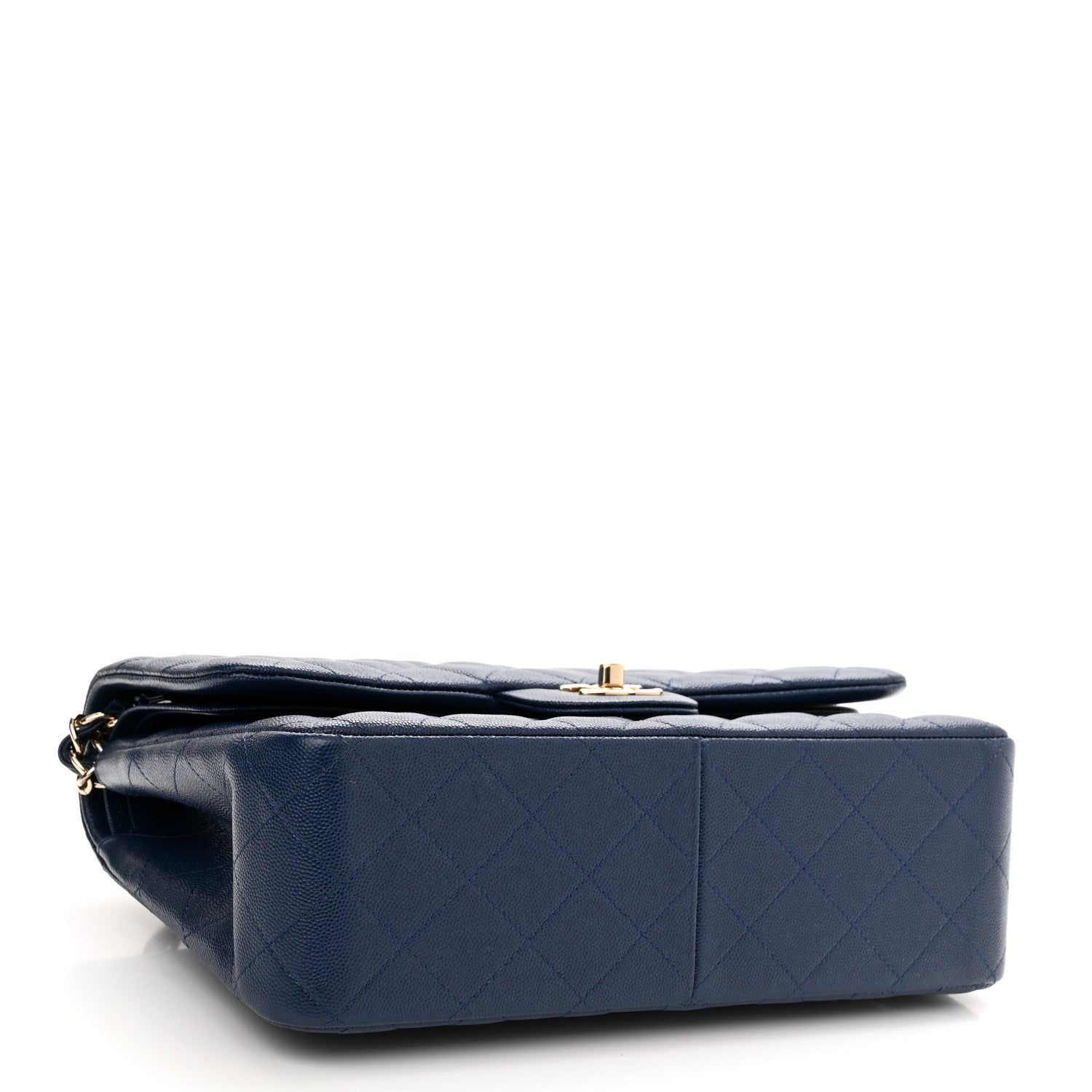 Chanel Caviar Quilted Jumbo Double Flap Navy 4 of 11