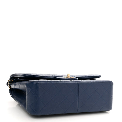 Chanel Caviar Quilted Jumbo Double Flap Navy 4 of 11