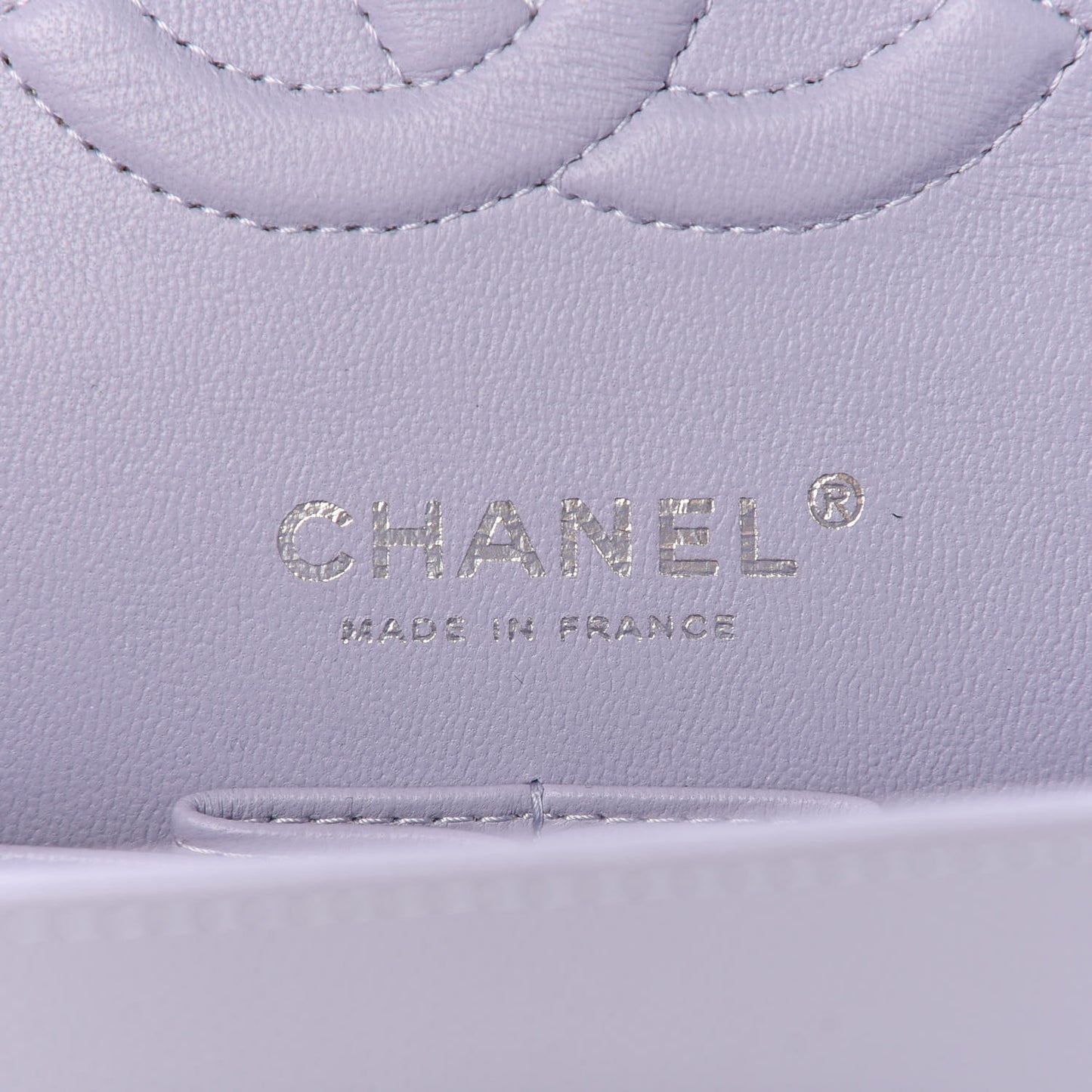 Caviar Quilted Medium Double Flap Light Purple