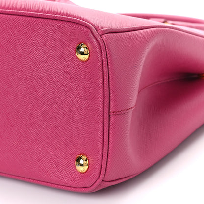 Prada Saffiano Small Galleria Double Zip Tote Fuxia 8 of 8