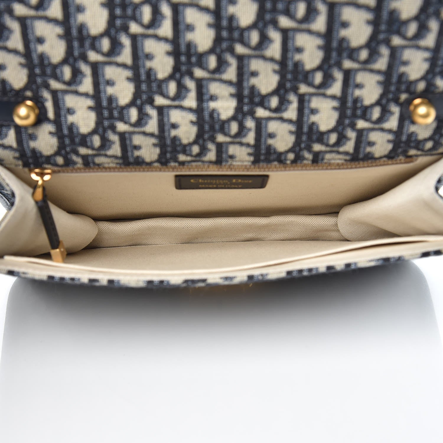 Christian Dior Oblique Small DiorAddict Flap Bag Navy Blue 6 of 8