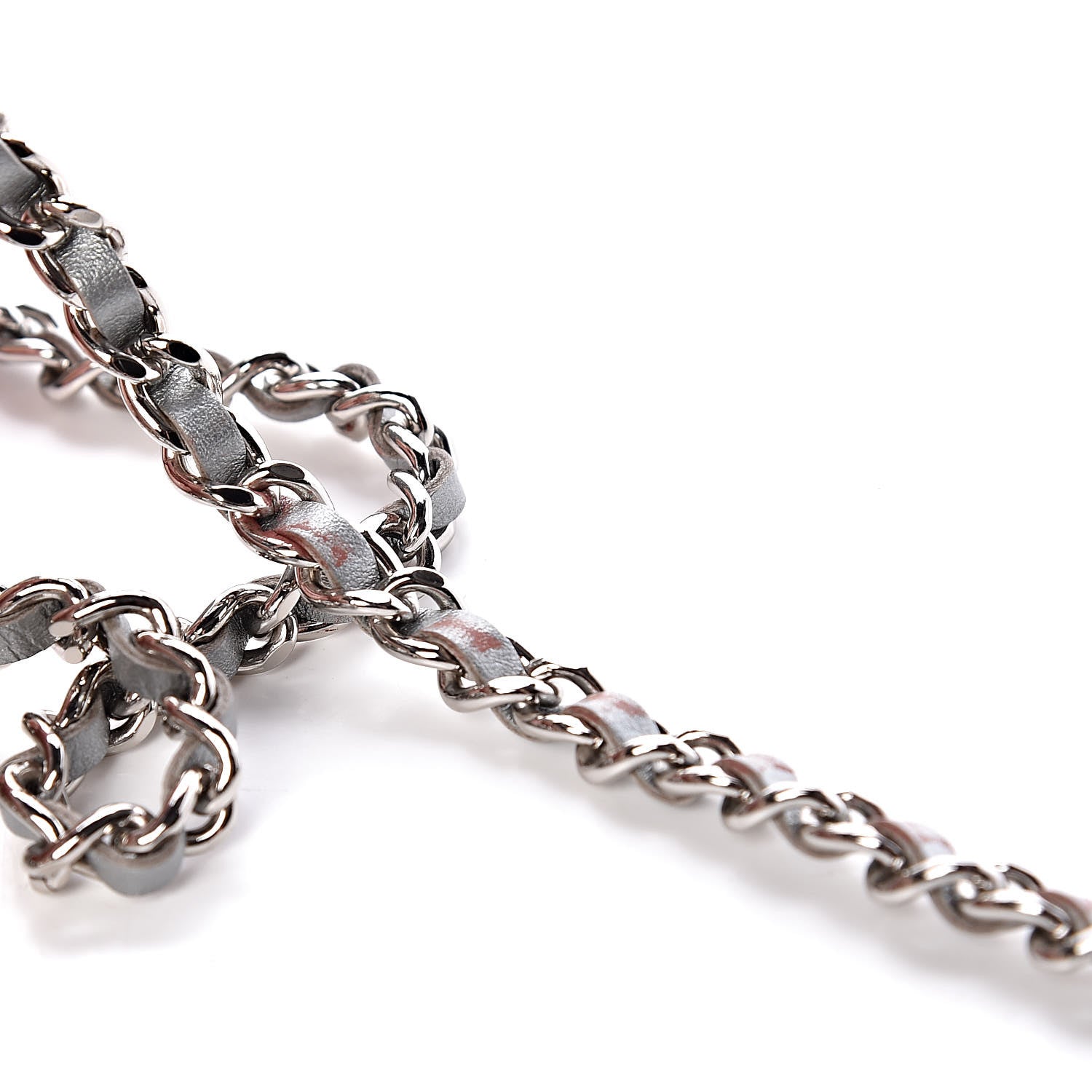 Chanel Metallic Lambskin Camellia Crystal Wallet on Chain WOC Silver 13 of 14