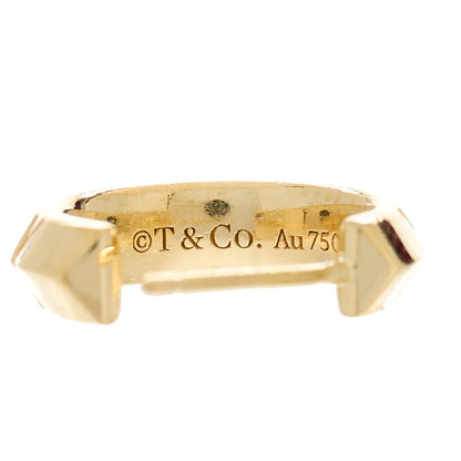 Tiffany 18K Yellow Gold Small Atlas X Hoop Earrings 4 of 4