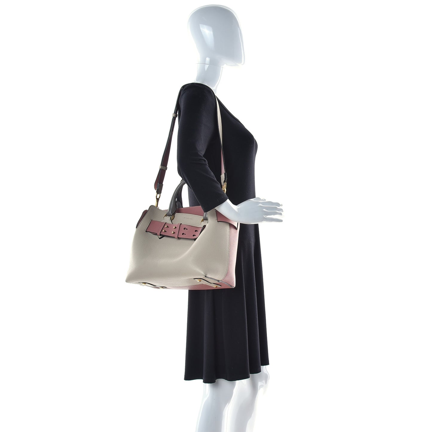 Marais Calfskin Small Belt Bag Limestone Dusty Rose
