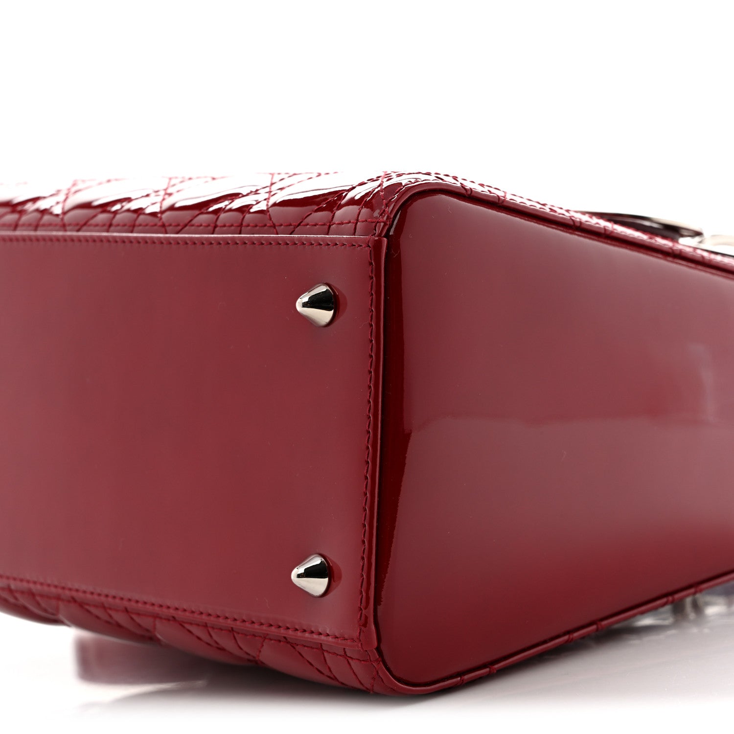 Christian Dior Patent Cannage Medium Lady Dior Red 9 of 11