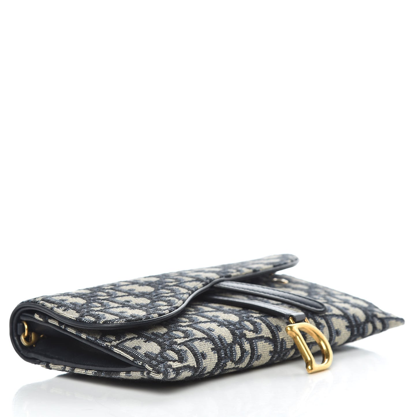 Oblique Saddle Chain Wallet Blue