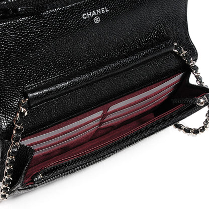 Chanel Caviar Quilted Wallet On Chain WOC Black 5 of 10