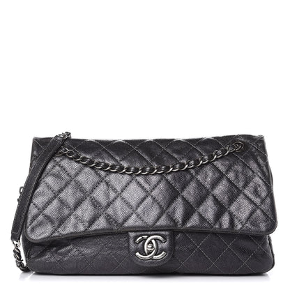 Chanel Iridescent Caviar Quilted Large Chic Flap Dark Grey 1 of 19