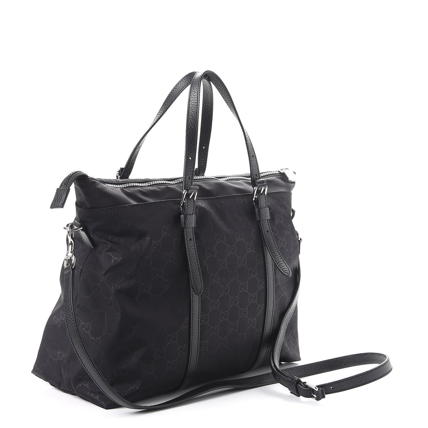 Nylon Monogram Tote Black
