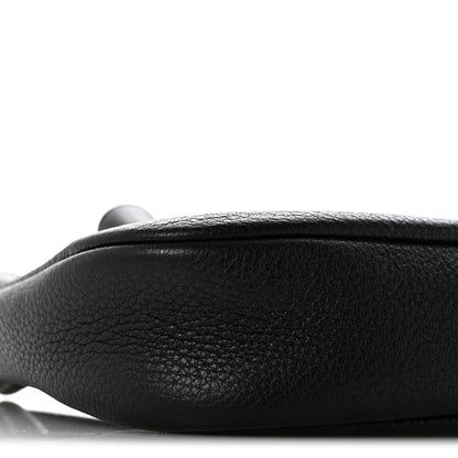 Saint Laurent Grained Calfskin Paris VII Mini Flat Hobo Black Black 9 of 12