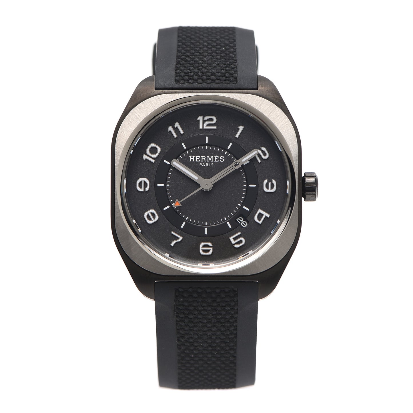 DLC Coated Titanium Rubber 39mm H08 Automatic Watch Noir