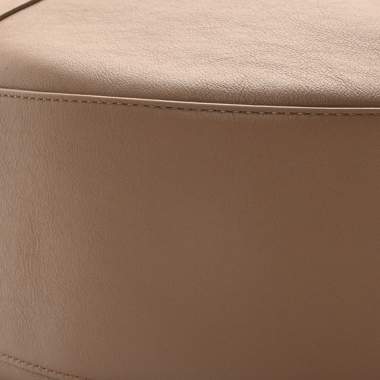 Calfskin Flores Drawstring Bag Biscotto