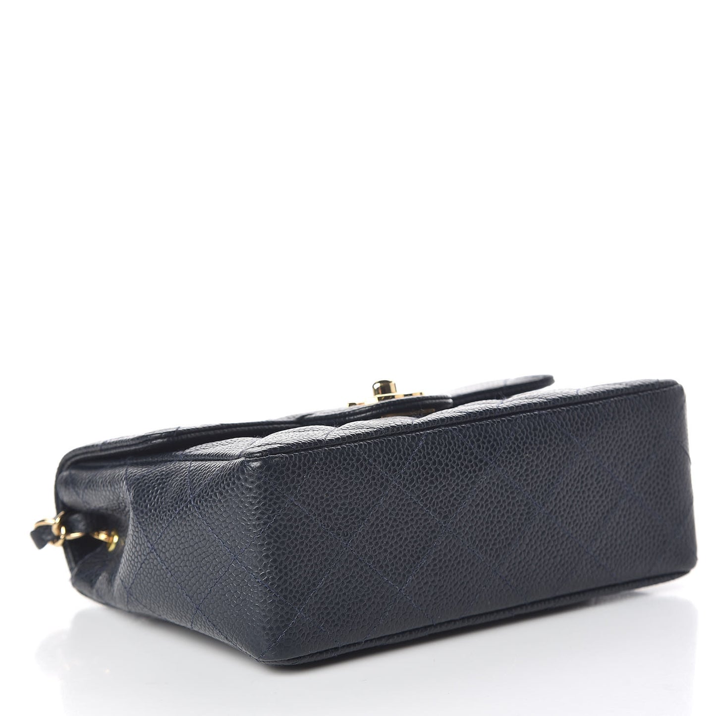 Caviar Quilted Mini Square Flap Navy