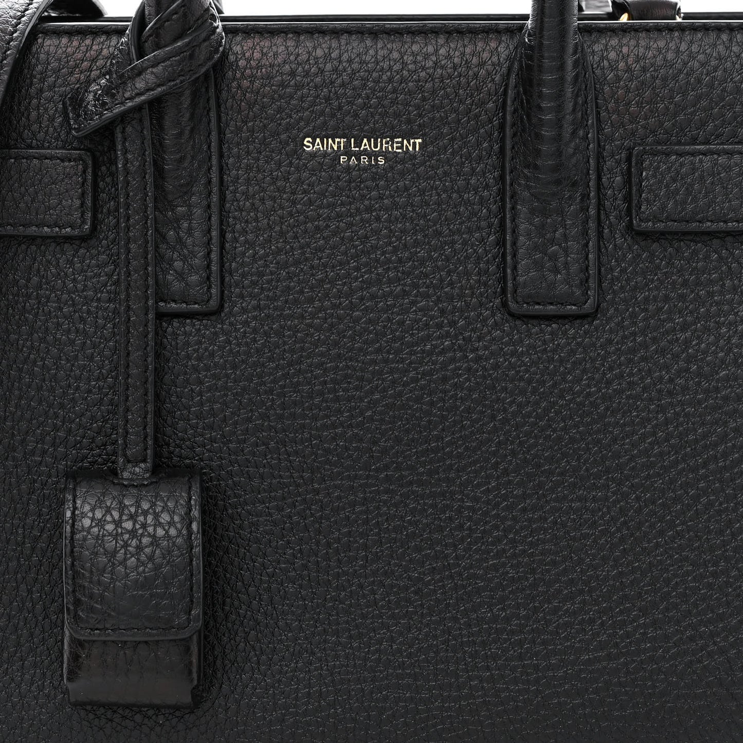 Grained Calfskin Nano Sac De Jour Black