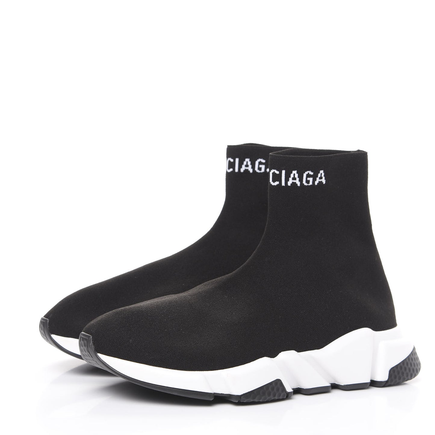 Neoprene Knit Mens Hi Speed Sneakers 41 Black White