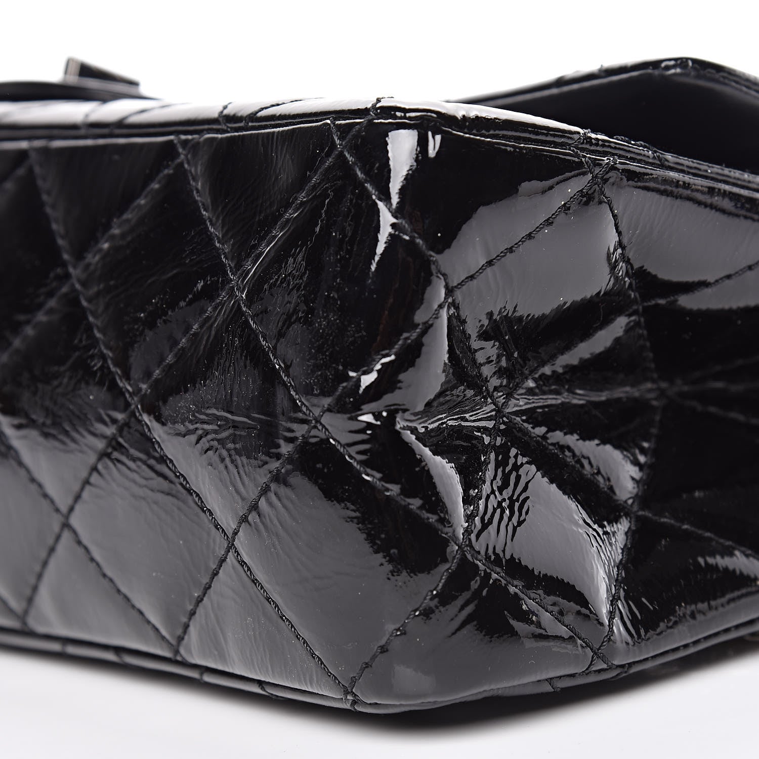 Chanel Distressed Patent Quilted 2.55 Reissue 227 Flap Black 17 of 17