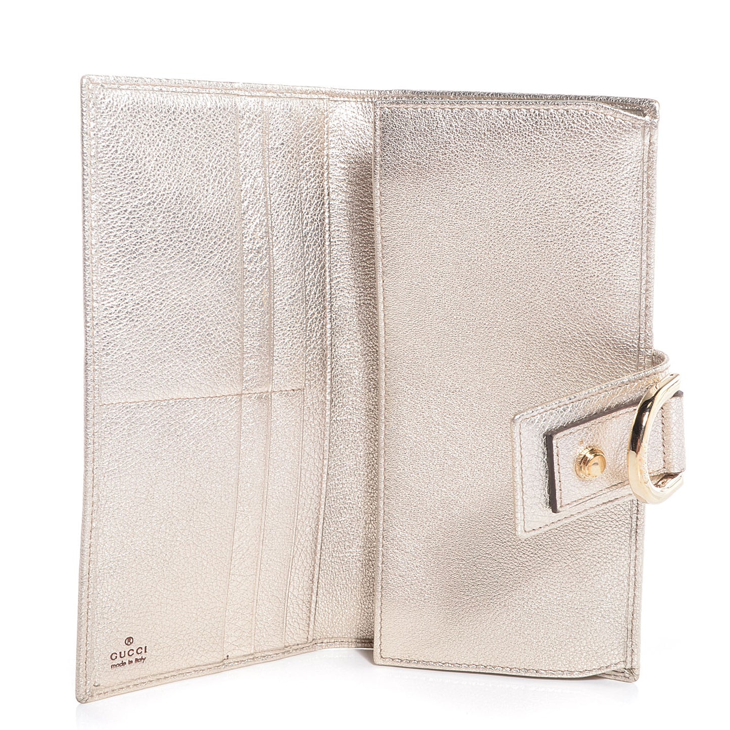 Monogram D Ring Continental Wallet Silver