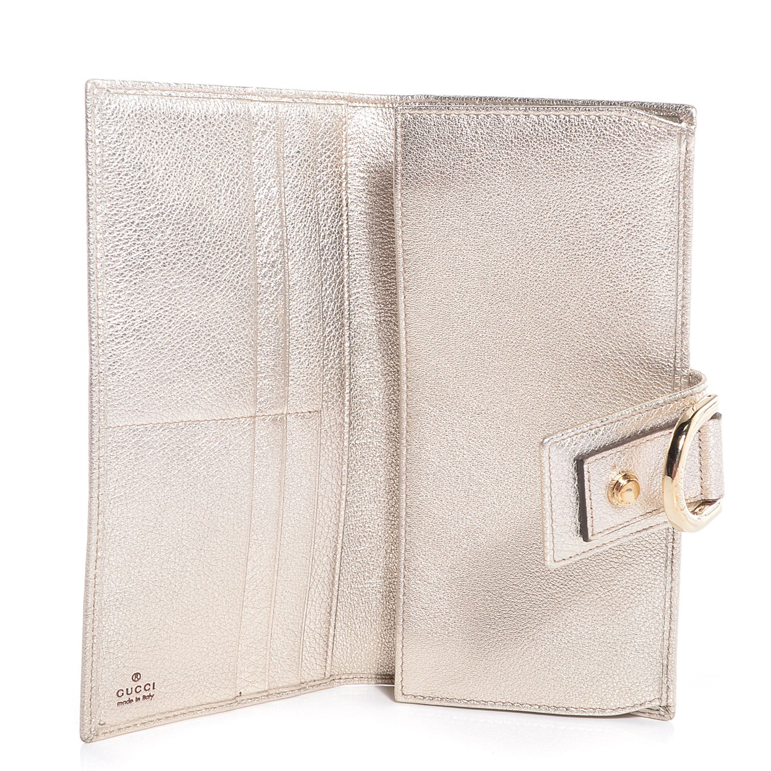 Gucci Monogram D Ring Continental Wallet Silver 5 of 7