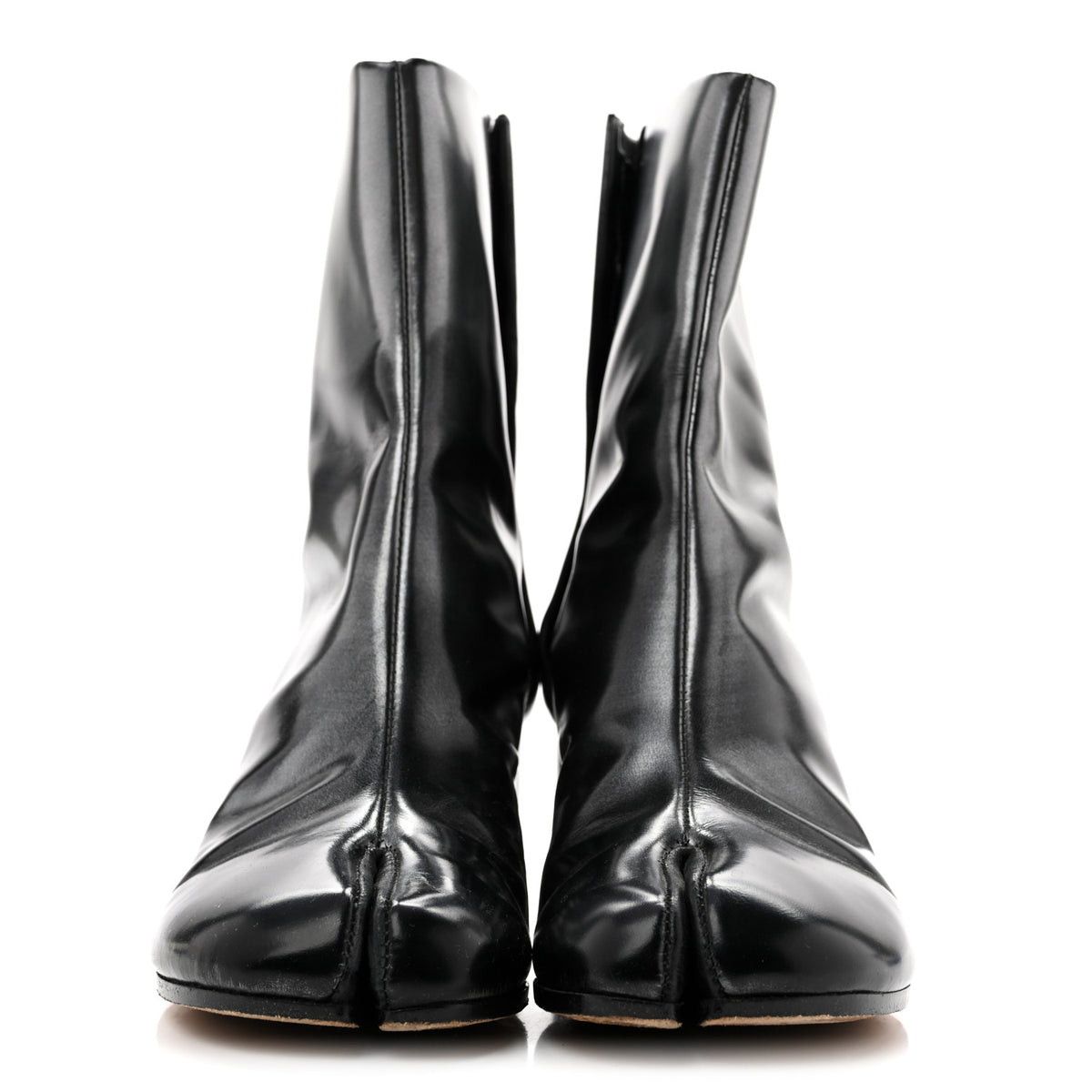 Maison Margiela Metallic Calfskin Tabi 60mm Ankle Boots 36 Black Silver 3 of 11