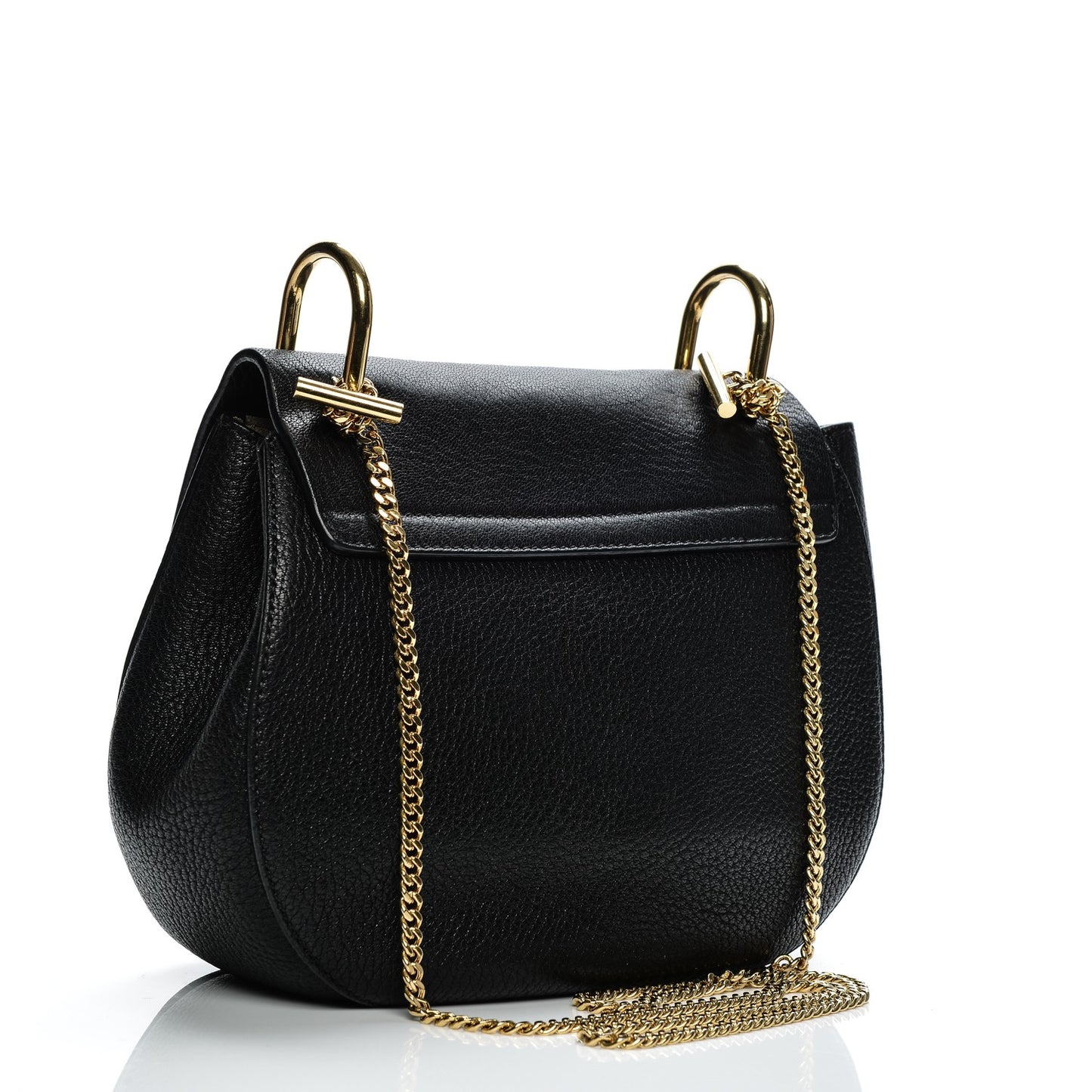 Grained Lambskin Drew Shoulder Bag Black