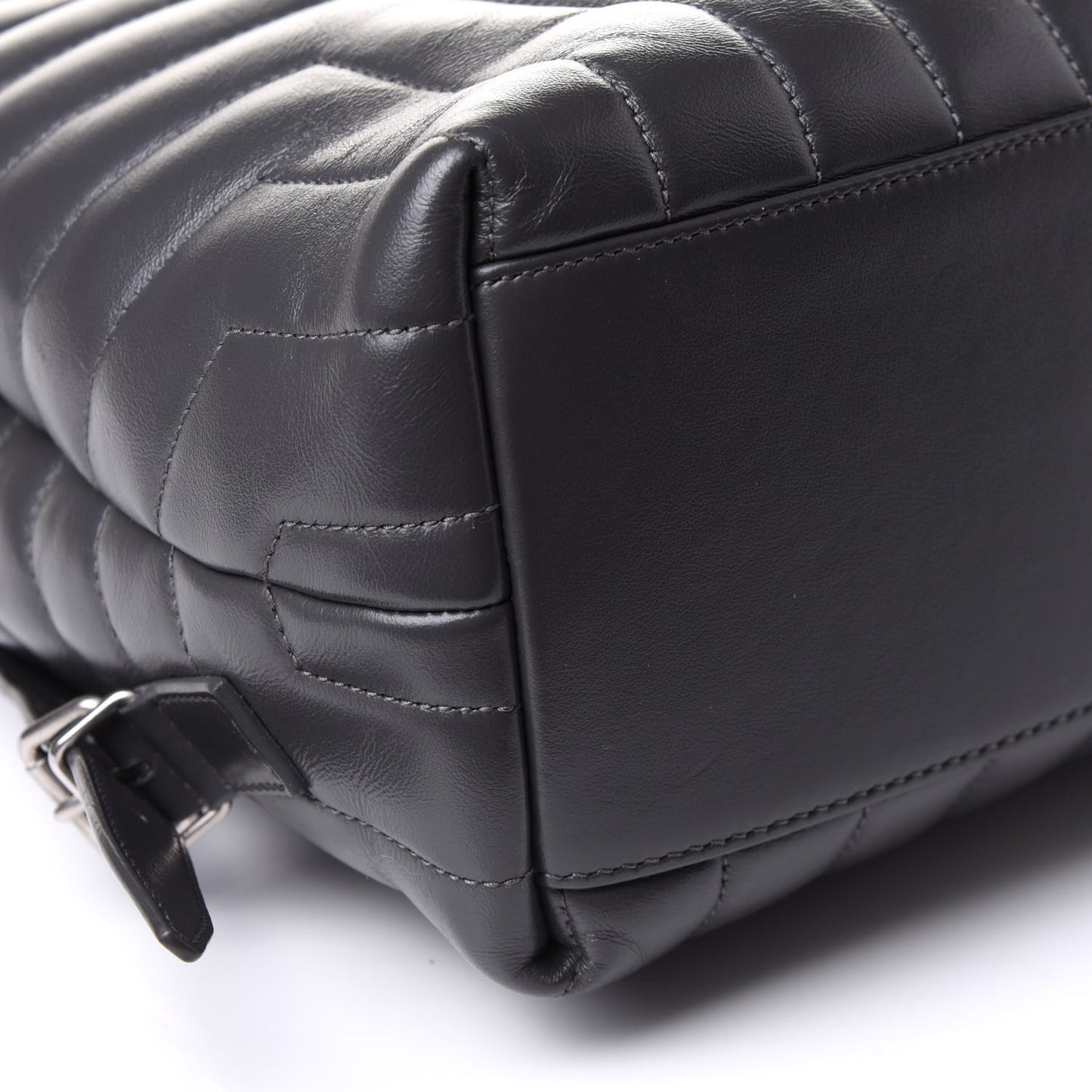 Calfskin Y Quilted Monogram Medium Loulou Backpack Asphalt