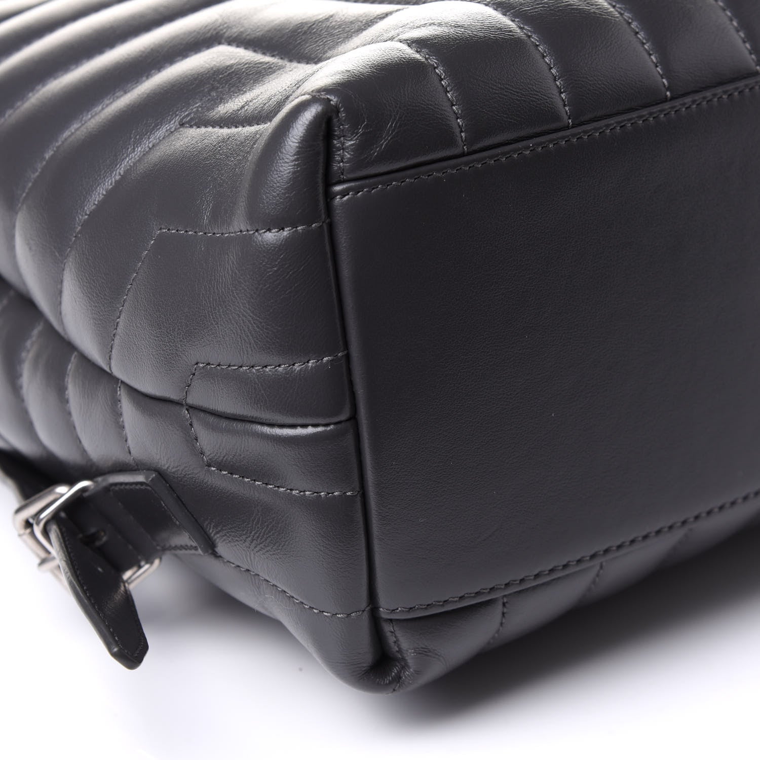 Saint Laurent Calfskin Y Quilted Monogram Medium Loulou Backpack Asphalt 5 of 11