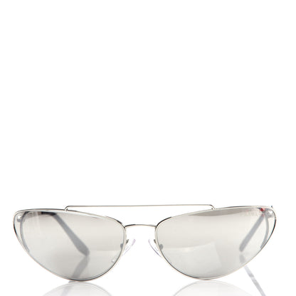 Prada Cat Eye Sunglasses SPR 62V Silver 2 of 8