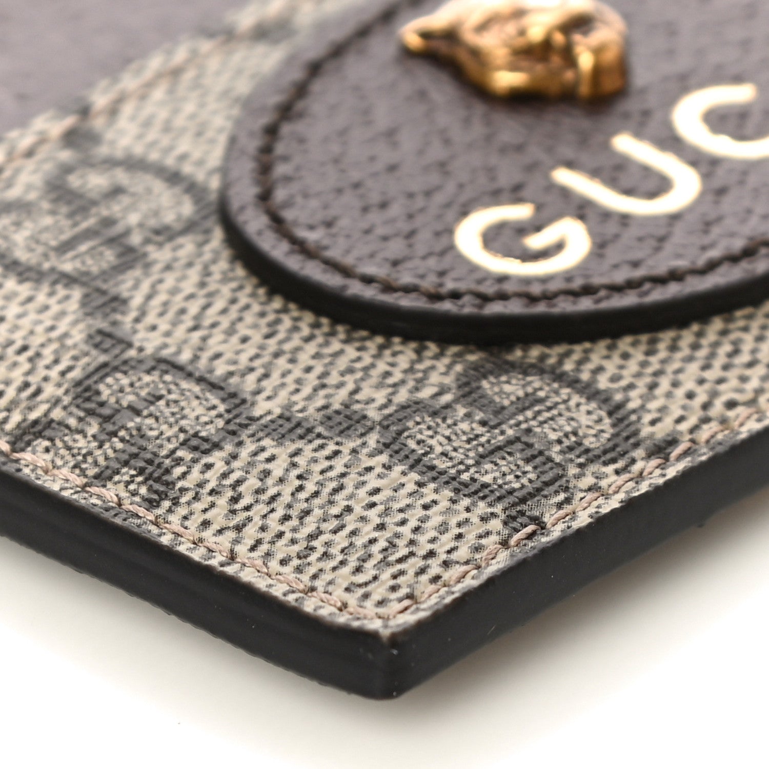 Gucci GG Supreme Monogram Neo Vintage Card Holder Beige Crop New Acero 8 of 10