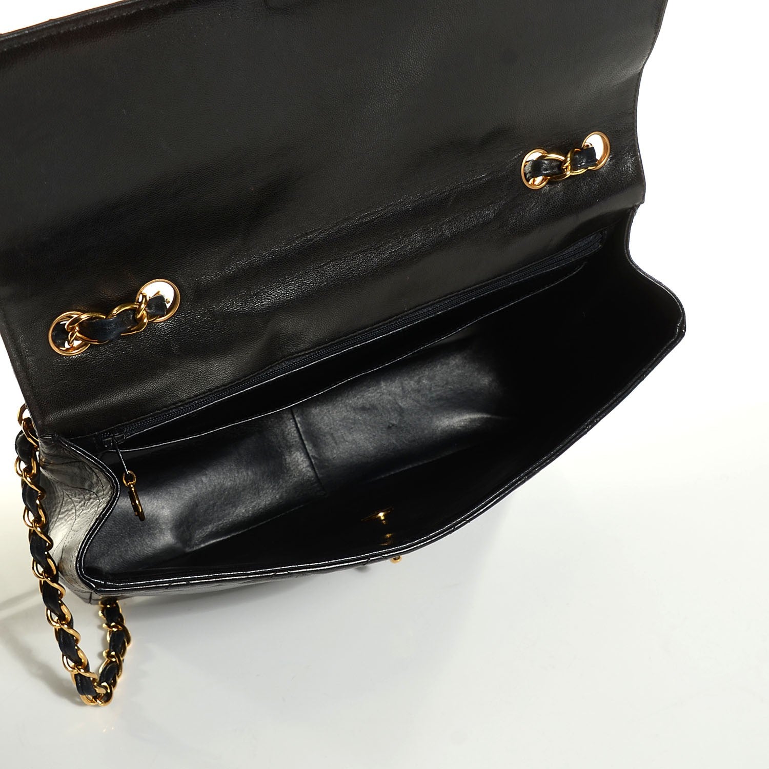 Chanel Lambskin Quilted Jumbo Flap Black 6 of 9