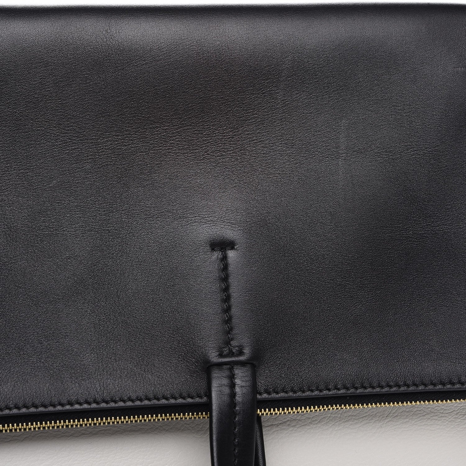 Celine Calfskin Folded Cabas Black White 12 of 14