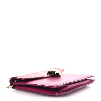 Bulgari Calfskin Galuchat Serpenti Forever Crossbody Bag Dark Pink 5 of 14