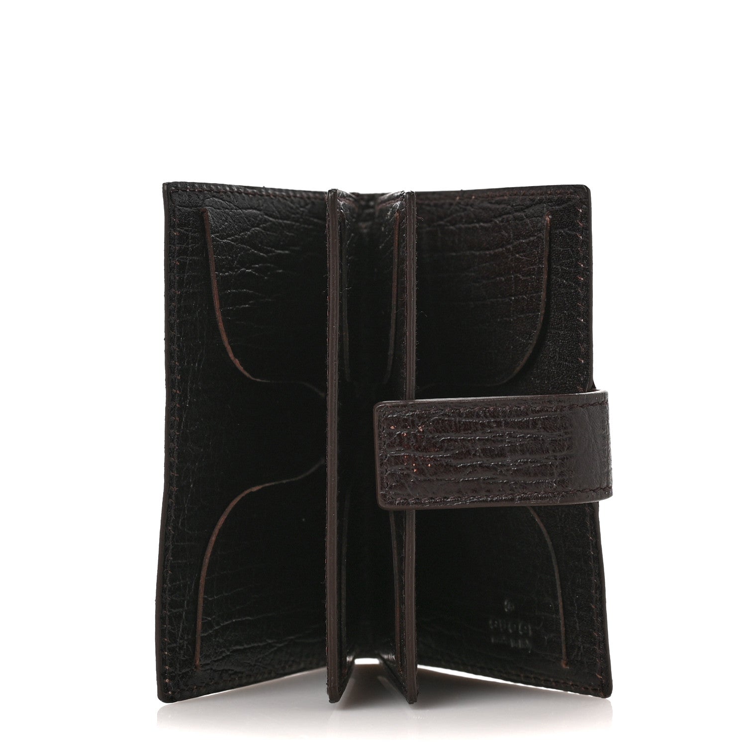 Gucci Monogram GG Plus Avel Card Holder Wallet Beige Ebony Cocoa 5 of 9