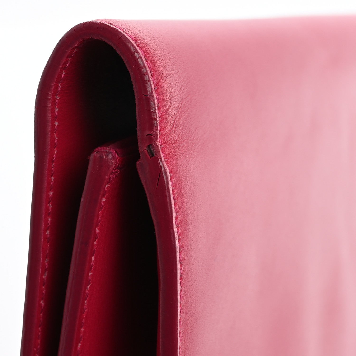 Saint Laurent Smooth Calfskin Classic Monogram Cassandre Clutch Lipstick Fuchsia 14 of 18