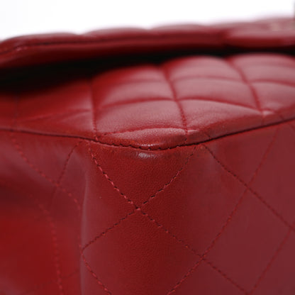 Chanel Lambskin Quilted Medium Double Flap Red 31 of 37